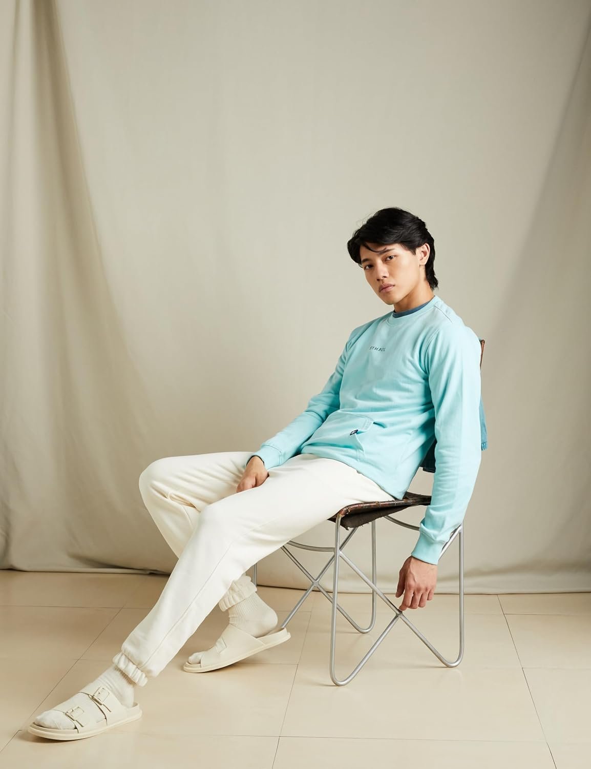 Amazon Brand - Symbol Men Cotton Rich Light Weight Crew Neck Sweatshirt (Regular Fit) (Available in Plus Sizes) - Image 3