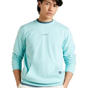 Amazon Brand – Symbol Men Cotton Rich Light Weight Crew Neck Sweatshirt (Regular Fit) (Available in Plus Sizes)