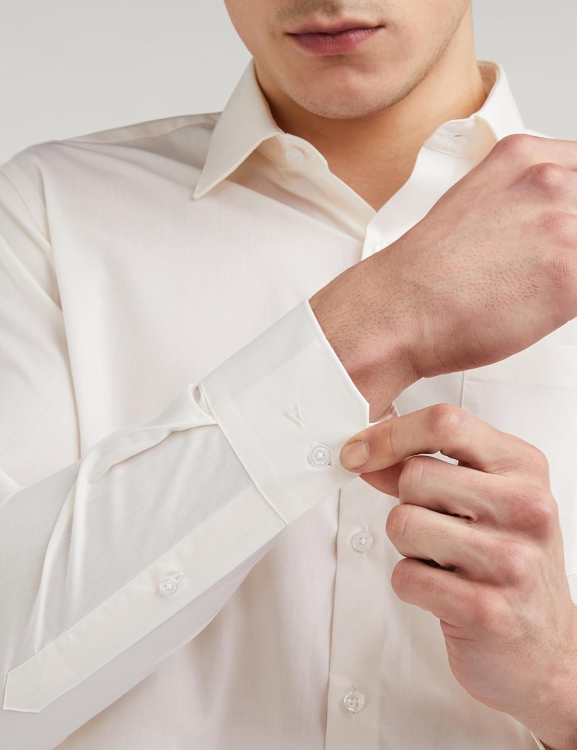 Van Heusen Solid Formal Shirt for Men| Premium Cotton| Full Sleeves| Slim Fit |Breathable Fabric - Image 5