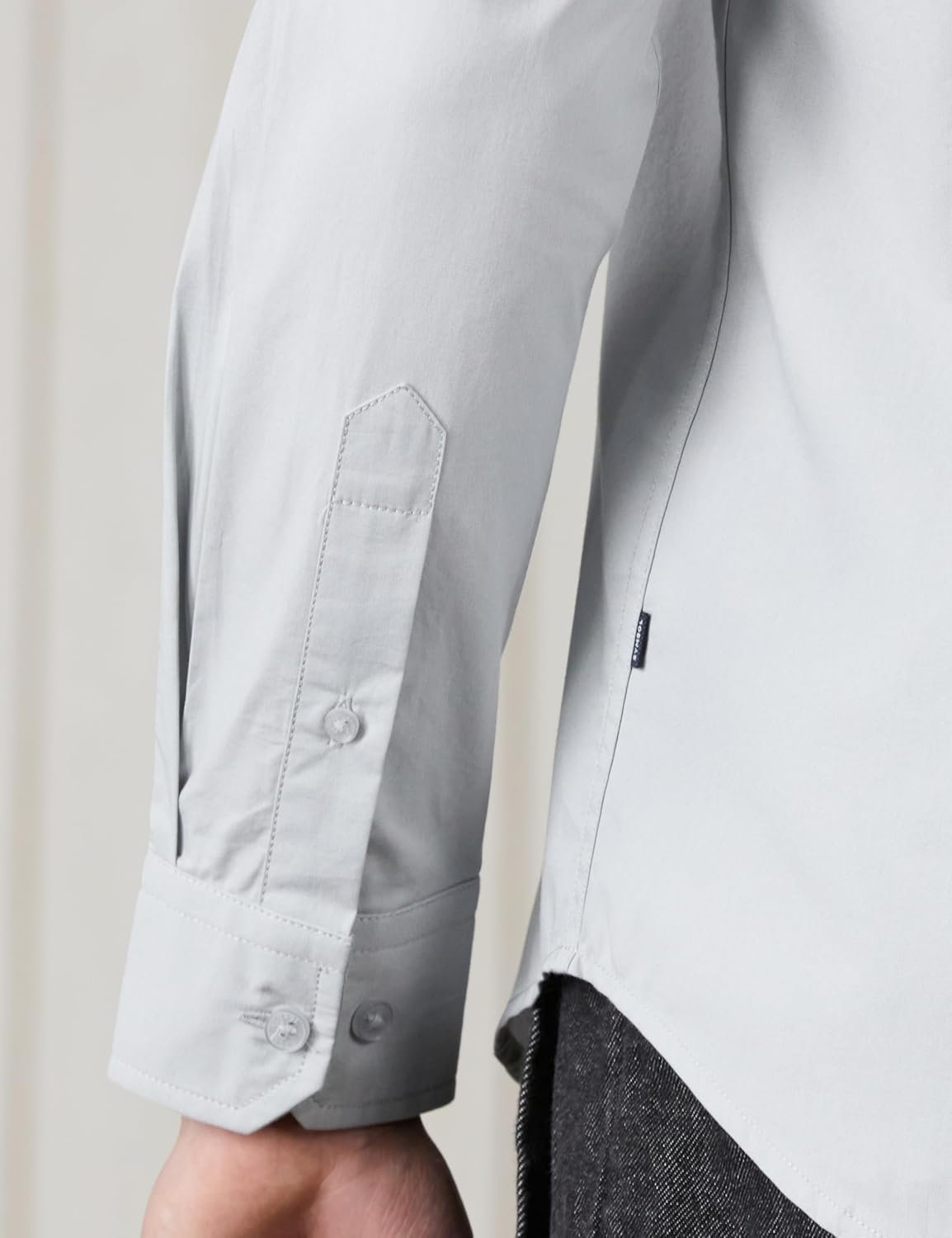 Amazon Brand - Symbol Men's Solid Slim Fit Cotton Casual Shirt | Plain | Full Sleeve | Summer (Available in Plus Sizes) - Image 5