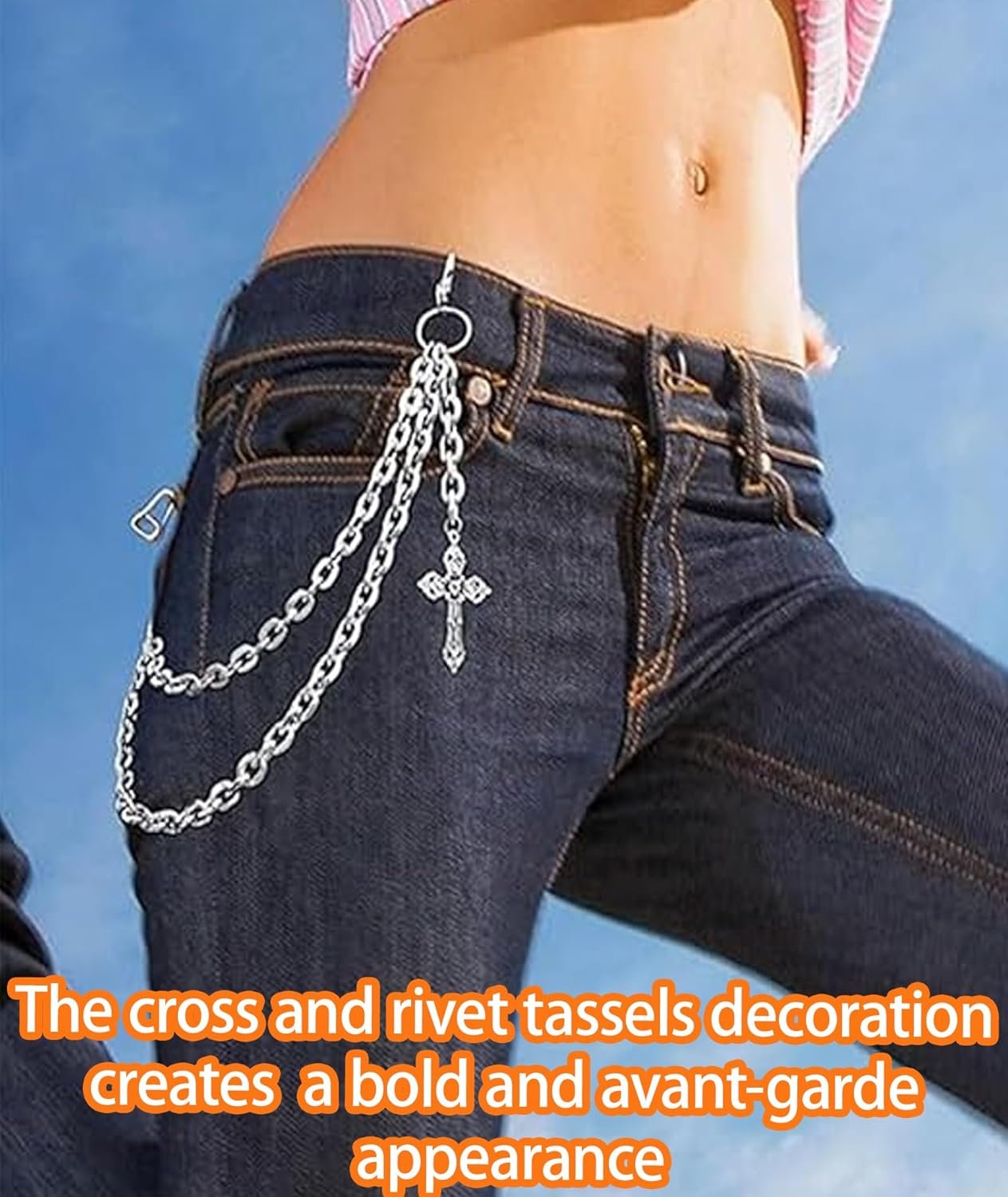 Jeans Chain, Stylish Waist Chain for Women, Fashion Body Jewelry Accessory for Casual Outings and Stage Performances - Image 6