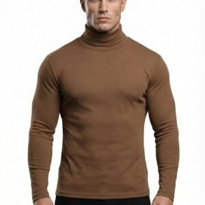 CHKOKKO Men’s Winter Wear Cotton High Neck Full Sleeves Regular Fit T-Shirt