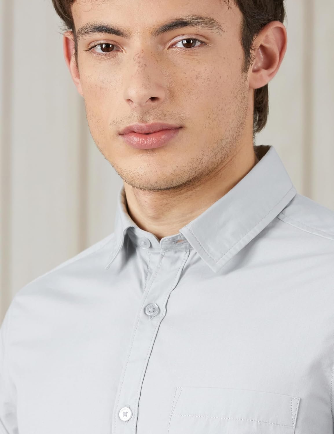 Amazon Brand - Symbol Men's Solid Slim Fit Cotton Casual Shirt | Plain | Full Sleeve | Summer (Available in Plus Sizes) - Image 4