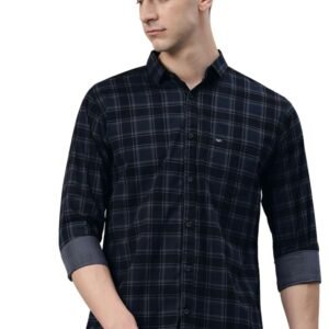 Majestic Man Men Small Checkered Slim Fit Cotton Casual Shirt