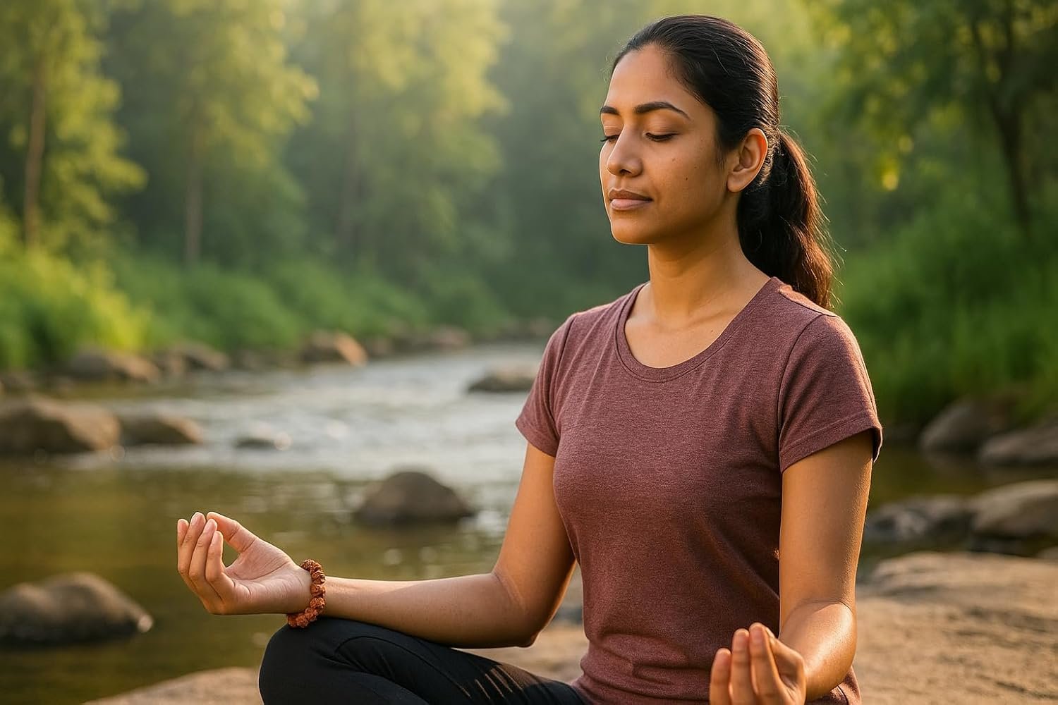 GemAura Collection – Natural 5 Mukhi Rudraksha Bead Bracelet for Men & Women | Zodiac Bracelet for Aries, Taurus, Gemini, Cancer, Leo, Virgo, Libra, Scorpio, Sagittarius, Capricorn, Aquarius & Pisces | Designed to Support Inner Calm, Mental Focus, Positive Energy & Mindfulness | Handmade Spiritual Bracelet | Stretchable 7-Inch Unisex - Image 4