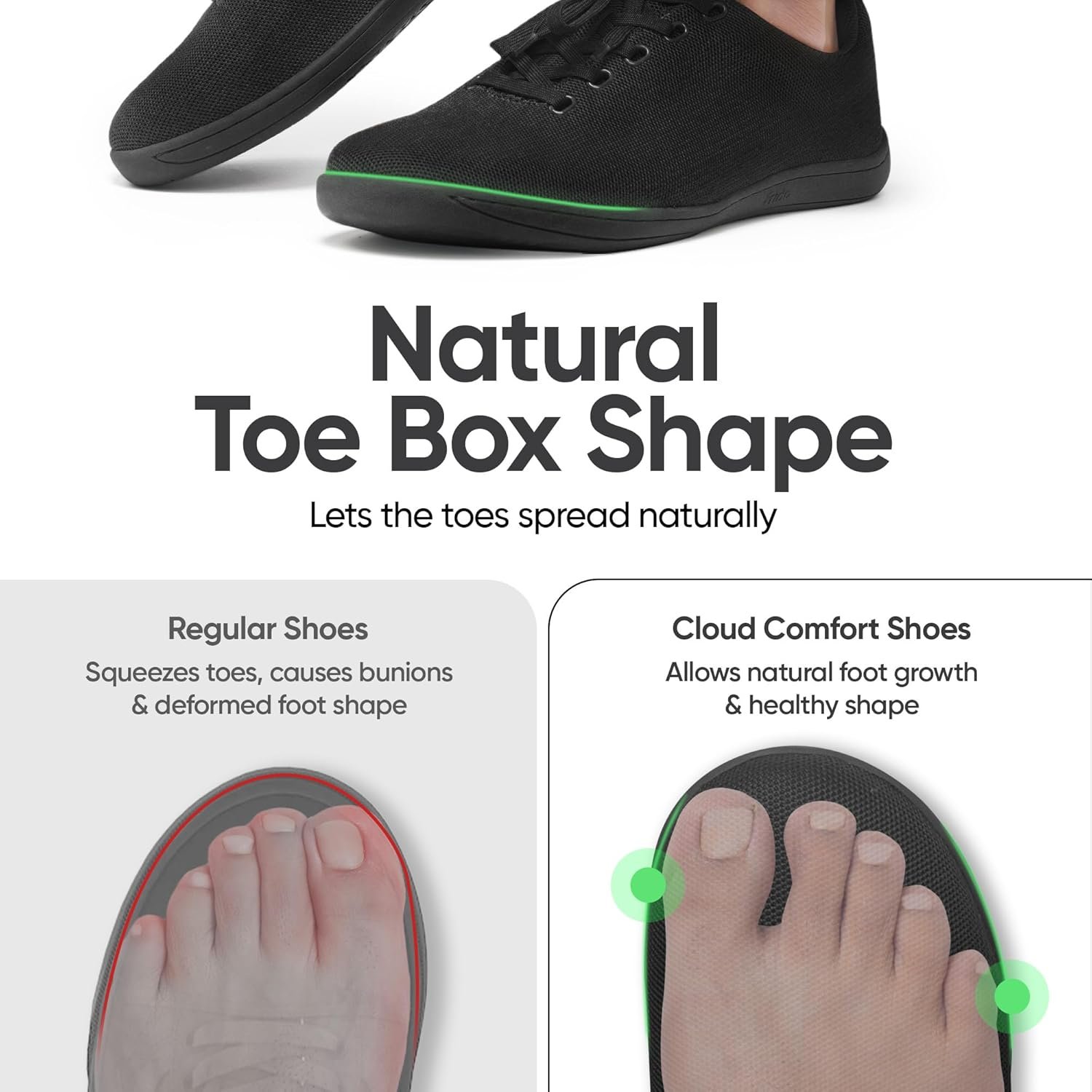 Frido Cloud Comfort Shoes for Men | Zero-Drop Design with Wide Toe Box | Lightweight Breathable Walking Shoes for Natural Movement | Available in Slip-On & Lace-Up Styles Option - Image 4