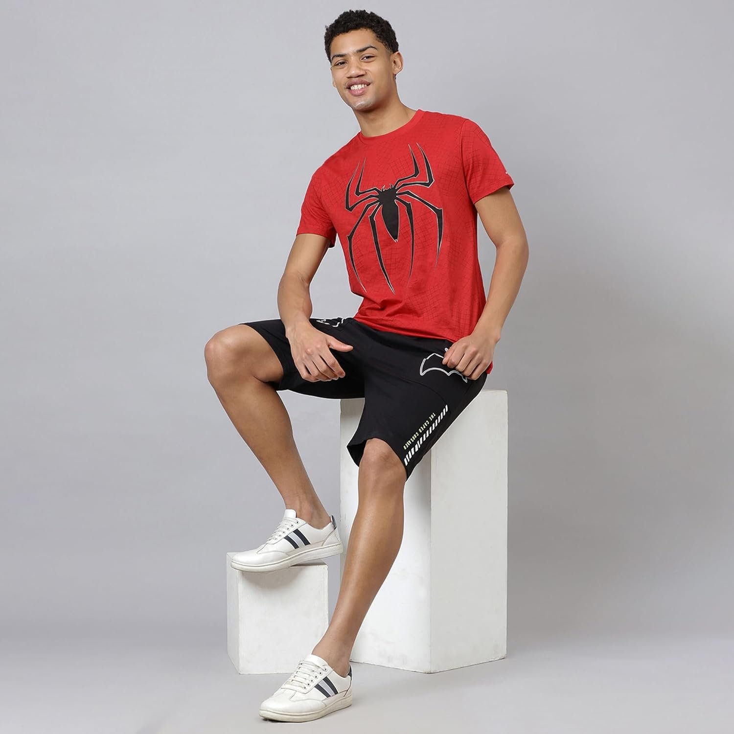 Free Authority Official Spiderman Graphic Printed Men Red Regular Fit Tshirt for Young Men - Image 5