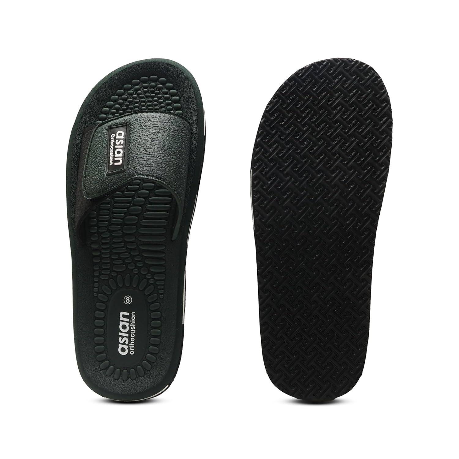 ASIAN Men’s AFG-707 EVA Ortho Slippers | Orthocushion Pain Relief Slides with Soft Strap | Lightweight Slides for Daily Use - Image 8