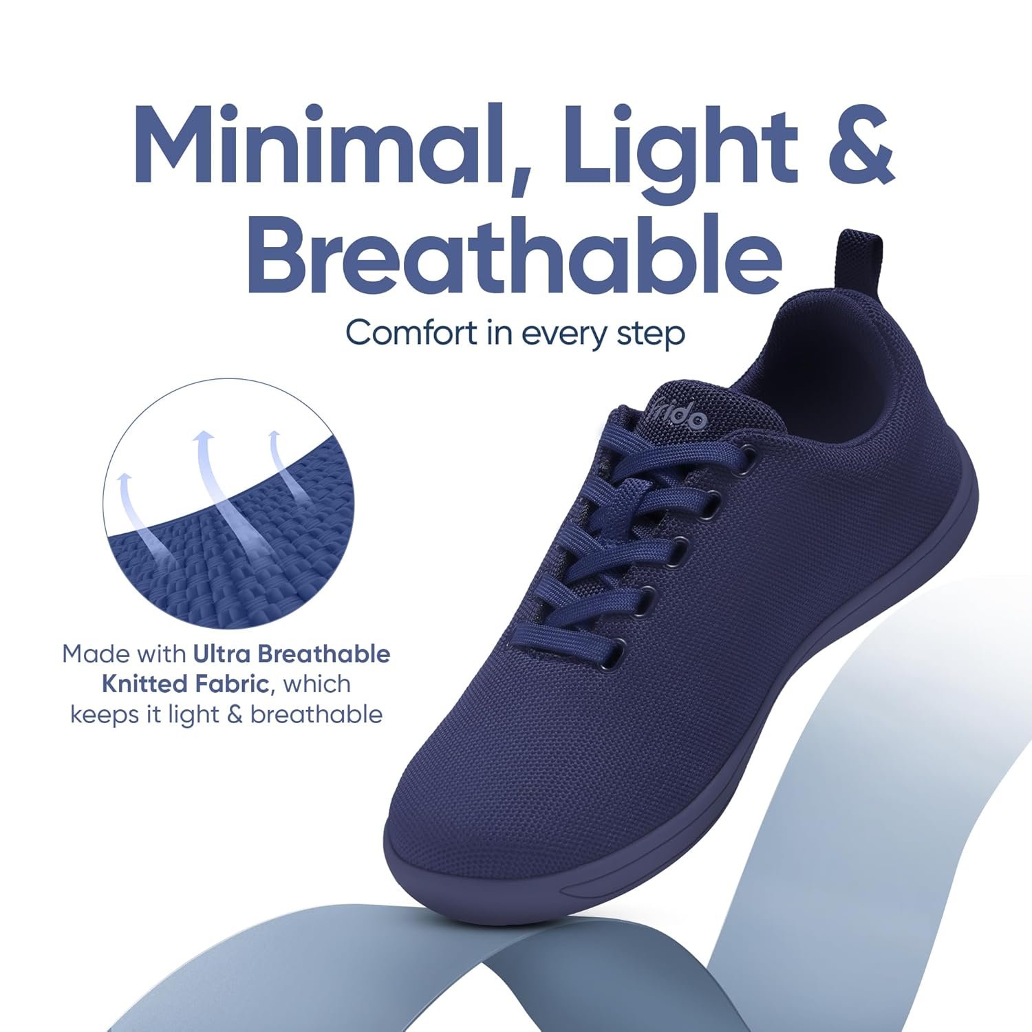 Frido Cloud Comfort Shoes for Men | Zero-Drop Design with Wide Toe Box | Lightweight Breathable Walking Shoes for Natural Movement | Available in Slip-On & Lace-Up Styles Option - Image 2
