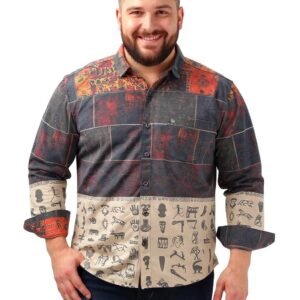 BULLMER Trendy Mint Regular Fit Checked Causal Full Sleeve Plus Size Shirt for Men | Men’s Shirts in Plus Sizes only.