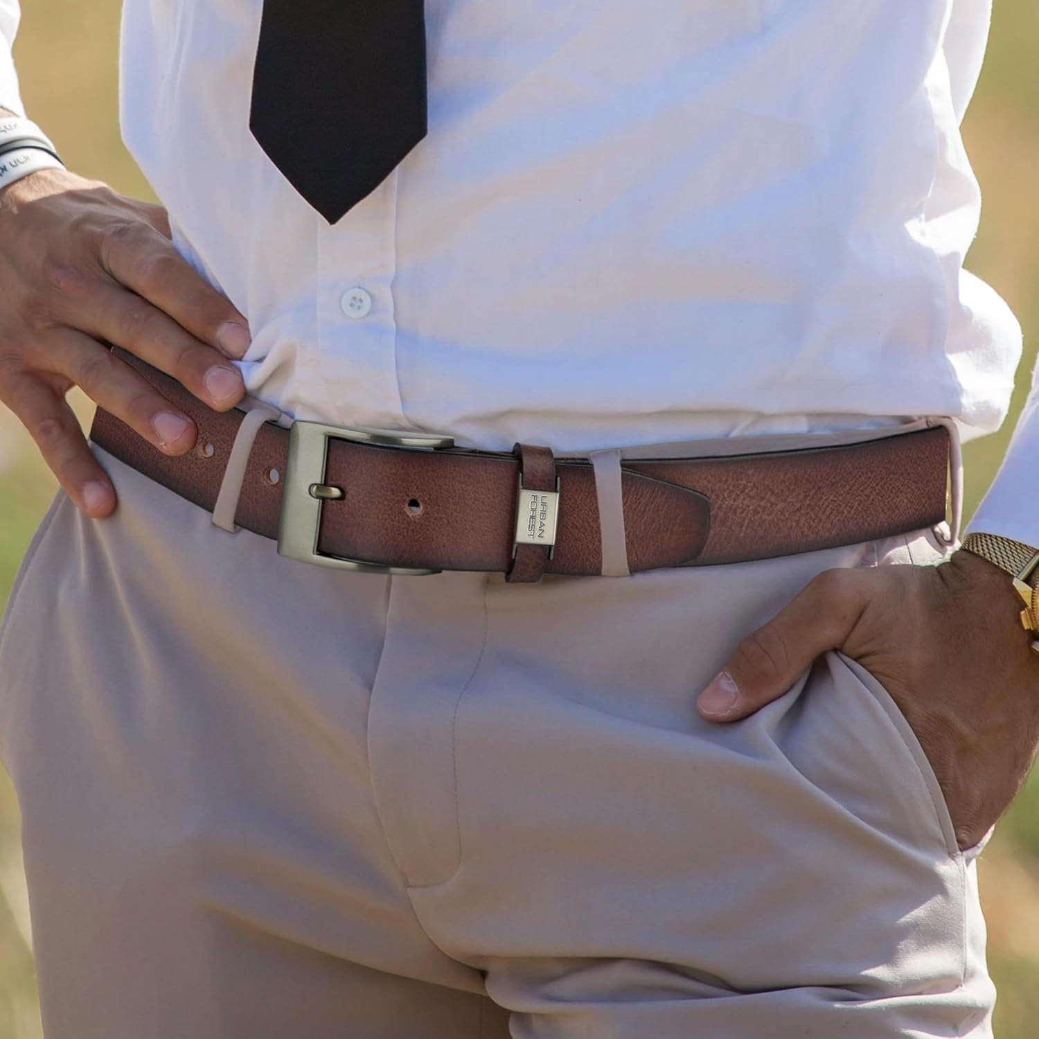 URBAN FOREST Axel Leather Belt for Men - Image 5