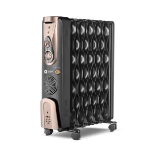 Orient Electric Comforter Collection 11 fin Oil Filled Radiator | Advanced S-Shaped Fins |2900W Power| with PTC Fan Heater| 3 Heat Settings | 2 Years Warranty, Black