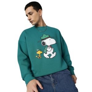 Free Authority Peanuts Printed Oversize Sweatshirt for Men