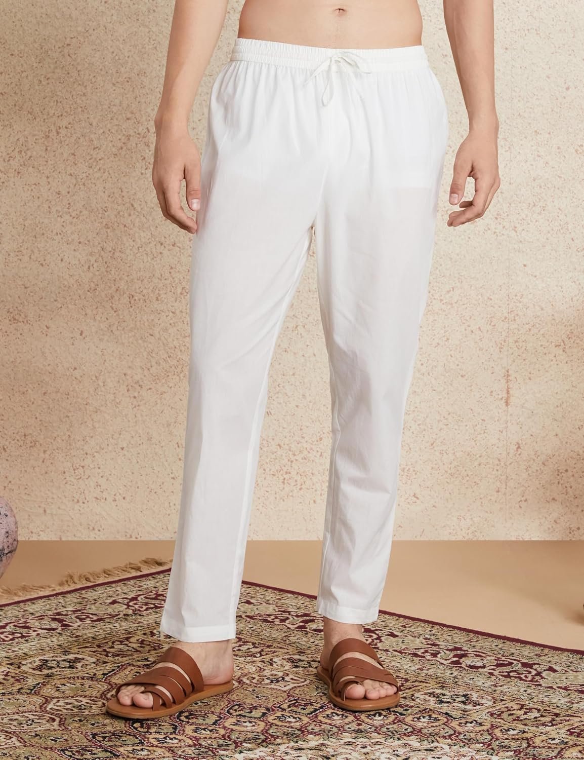 Amazon Brand - Symbol Men's 100% Cotton Solid Long Length and Pant Set |Casual |Regular Fit - 2pcs (Available in Plus Sizes) - Image 4