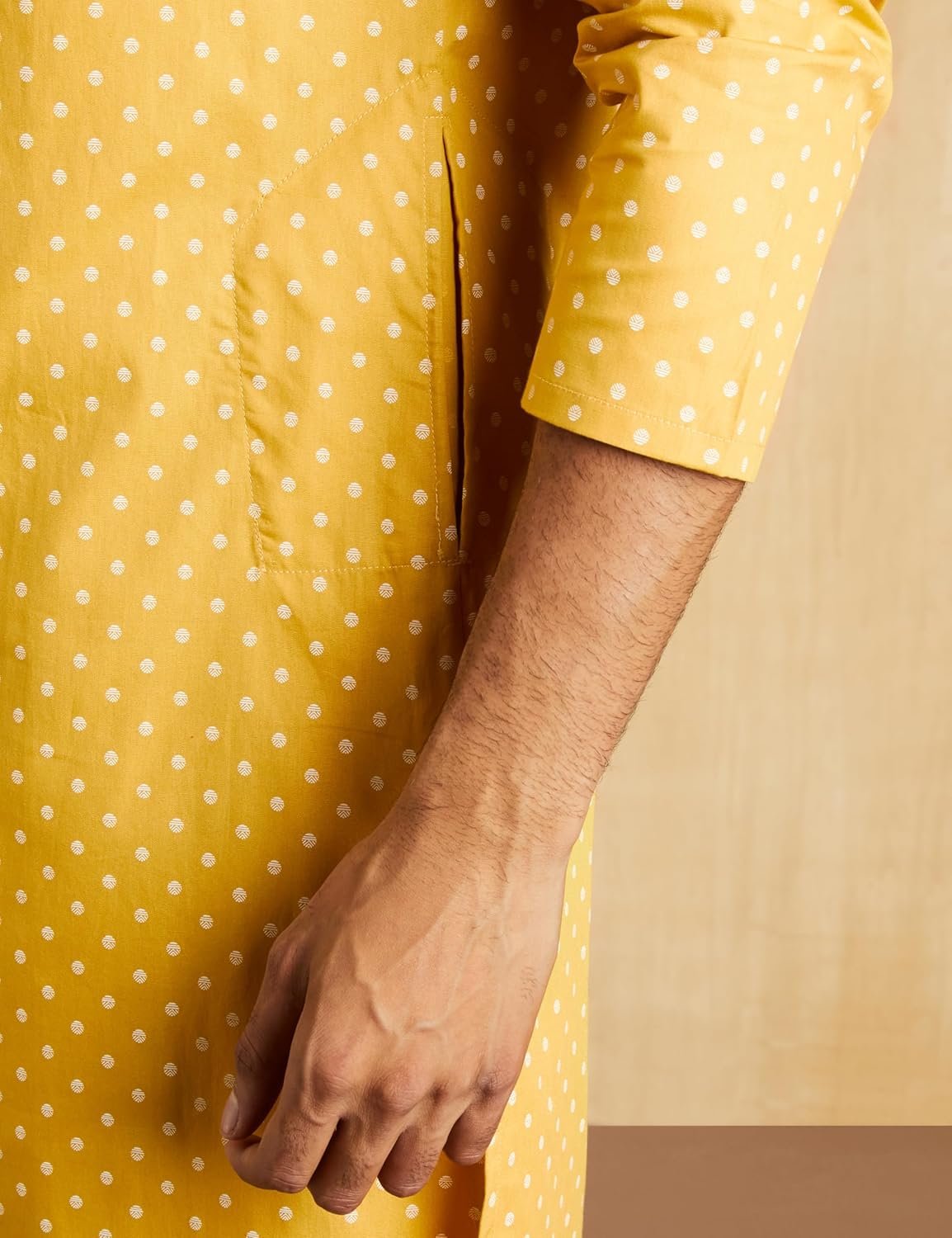 Amazon Brand - Symbol Men Cotton Printed Long Kurta (Regular Fit) - Image 5